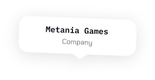 Metania Games team balloon Metania Games company example text baloon